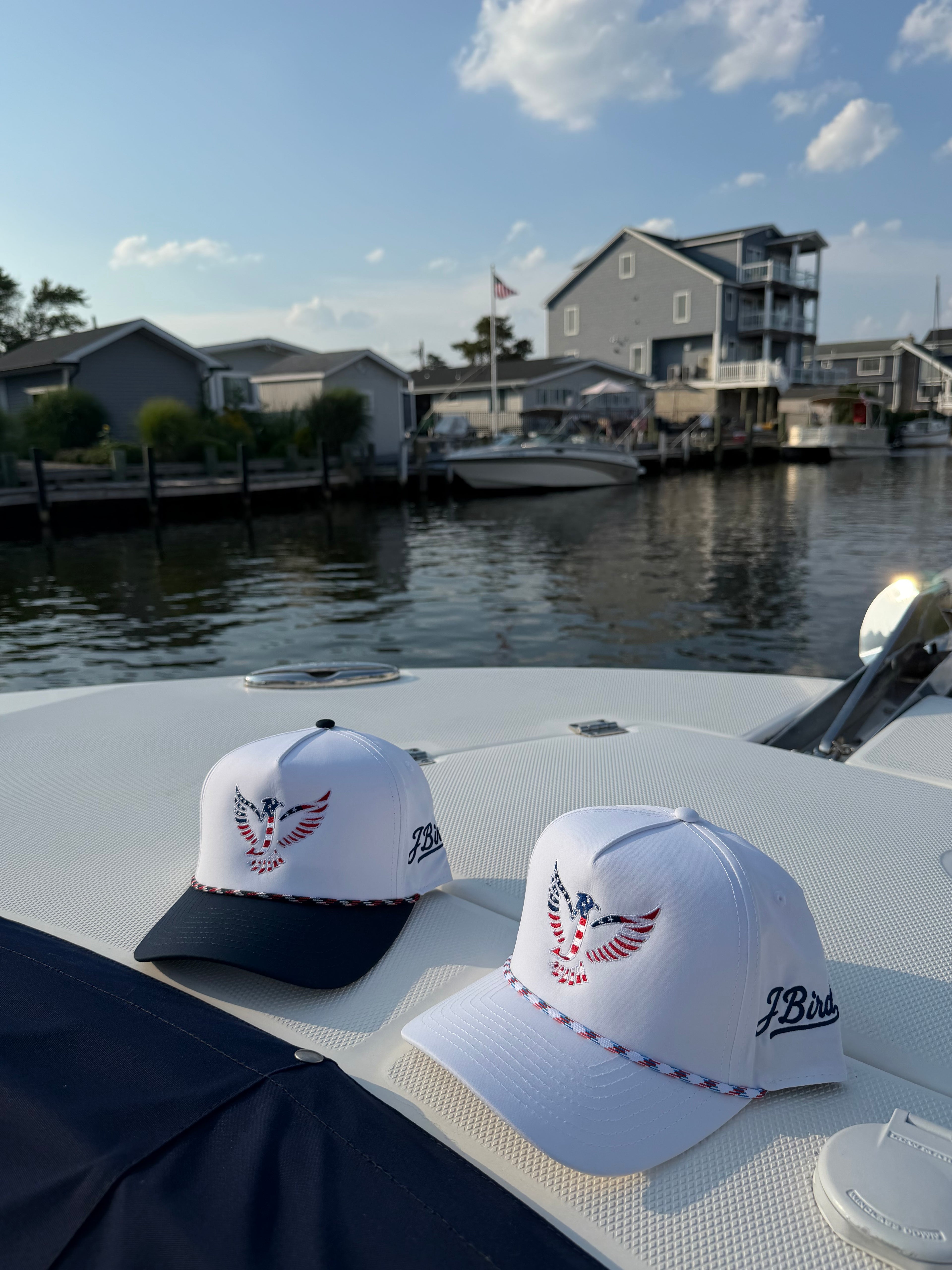 JBird 4th of July Hat - White