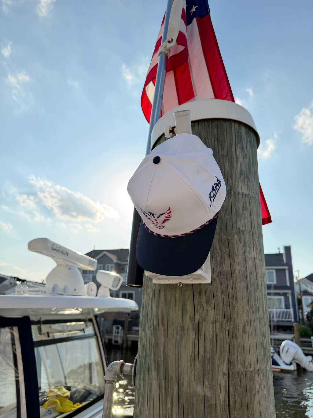 JBird 4th of July Hat - Blue Brim