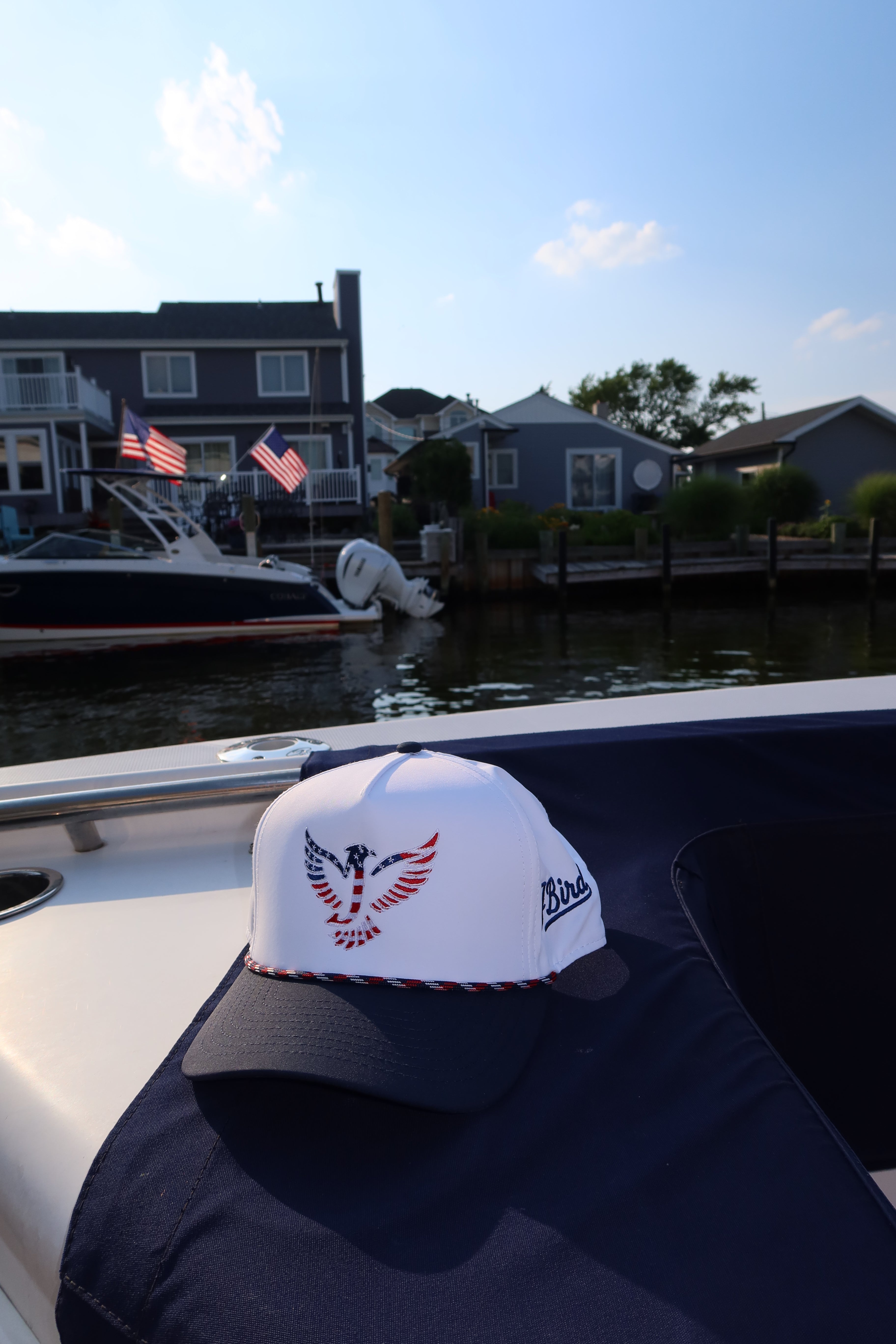 JBird 4th of July Hat - Blue Brim