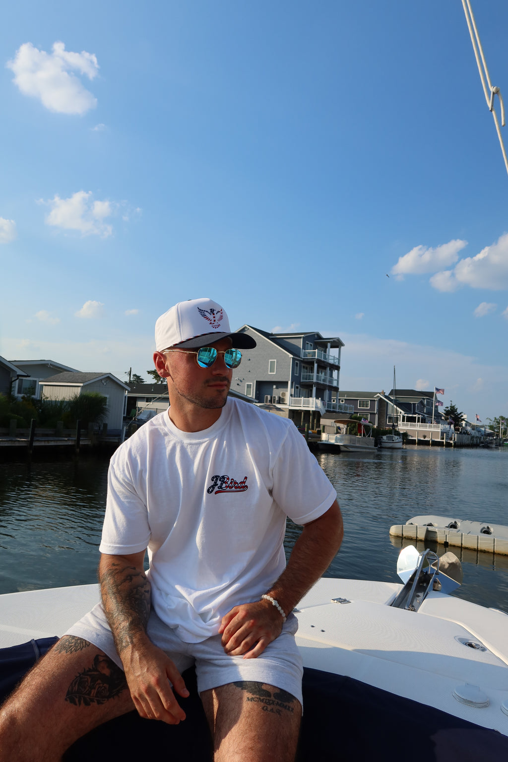 JBird 4th of July Hat - Blue Brim