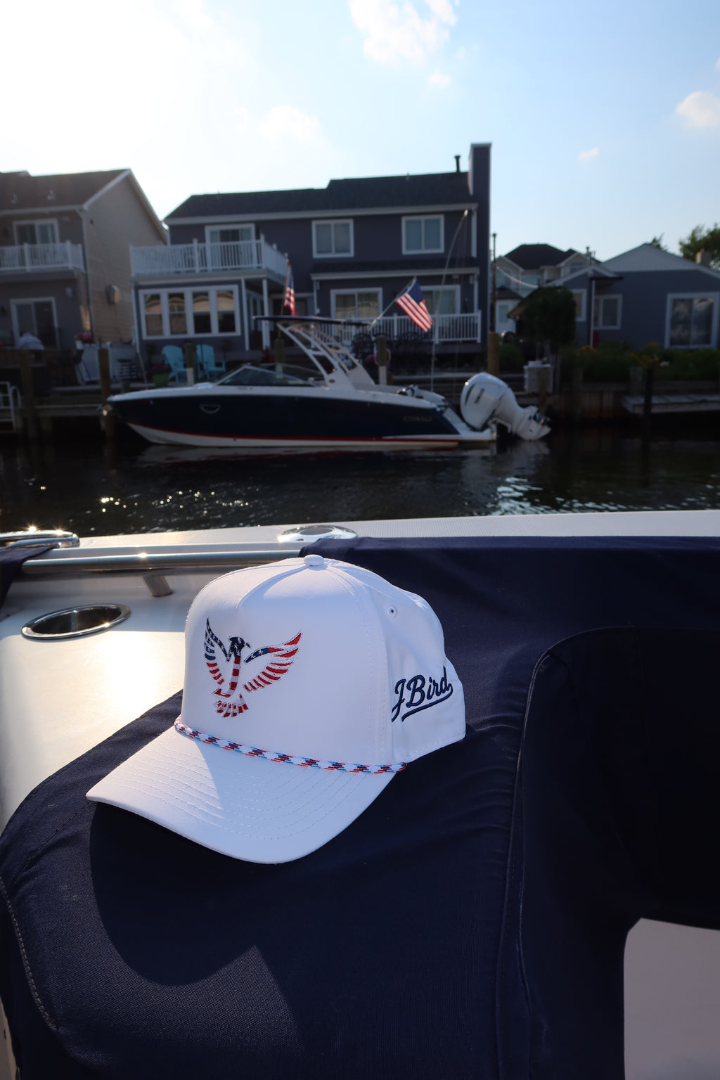 JBird 4th of July Hat - White