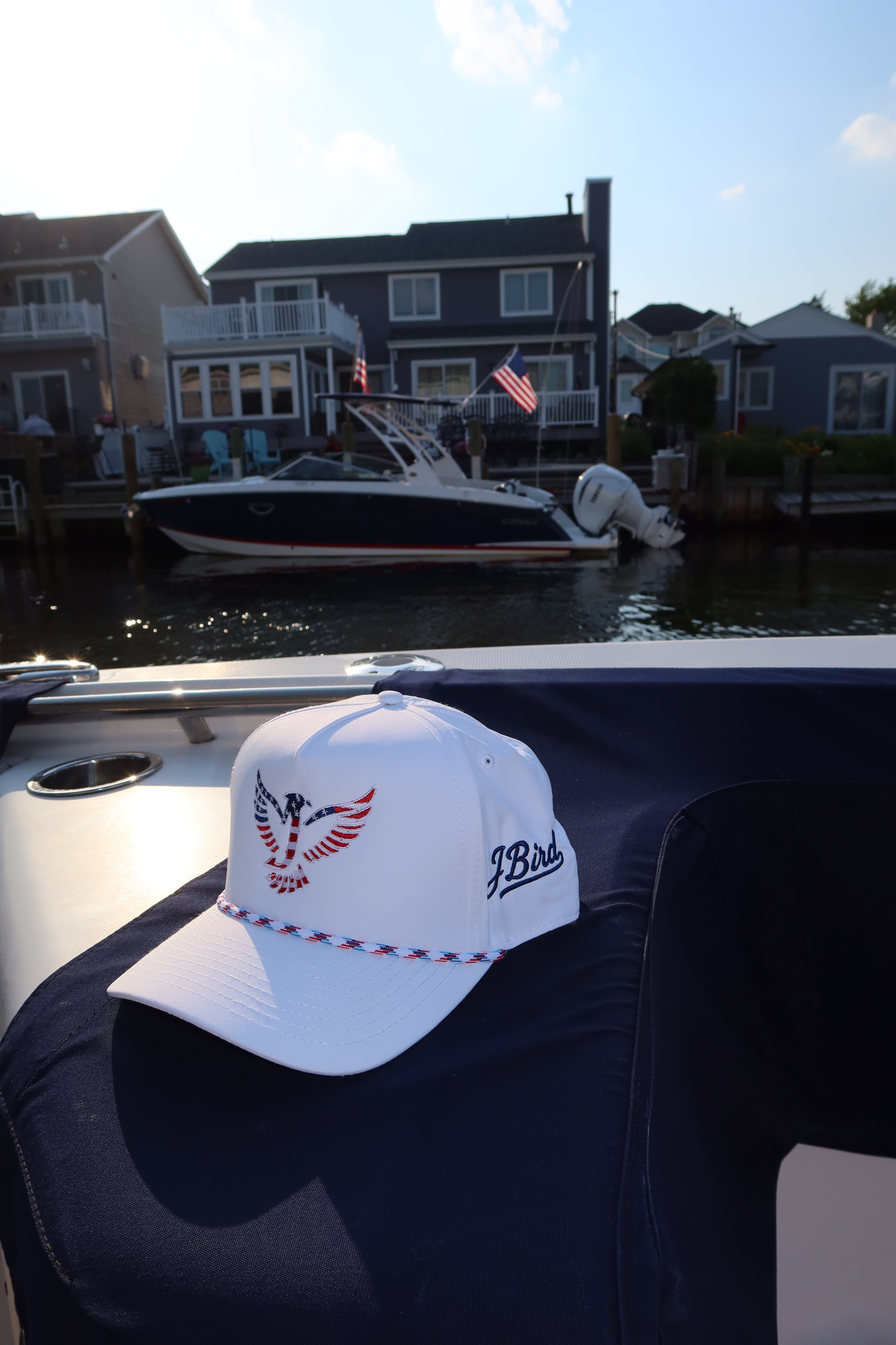 JBird 4th of July Hat - White