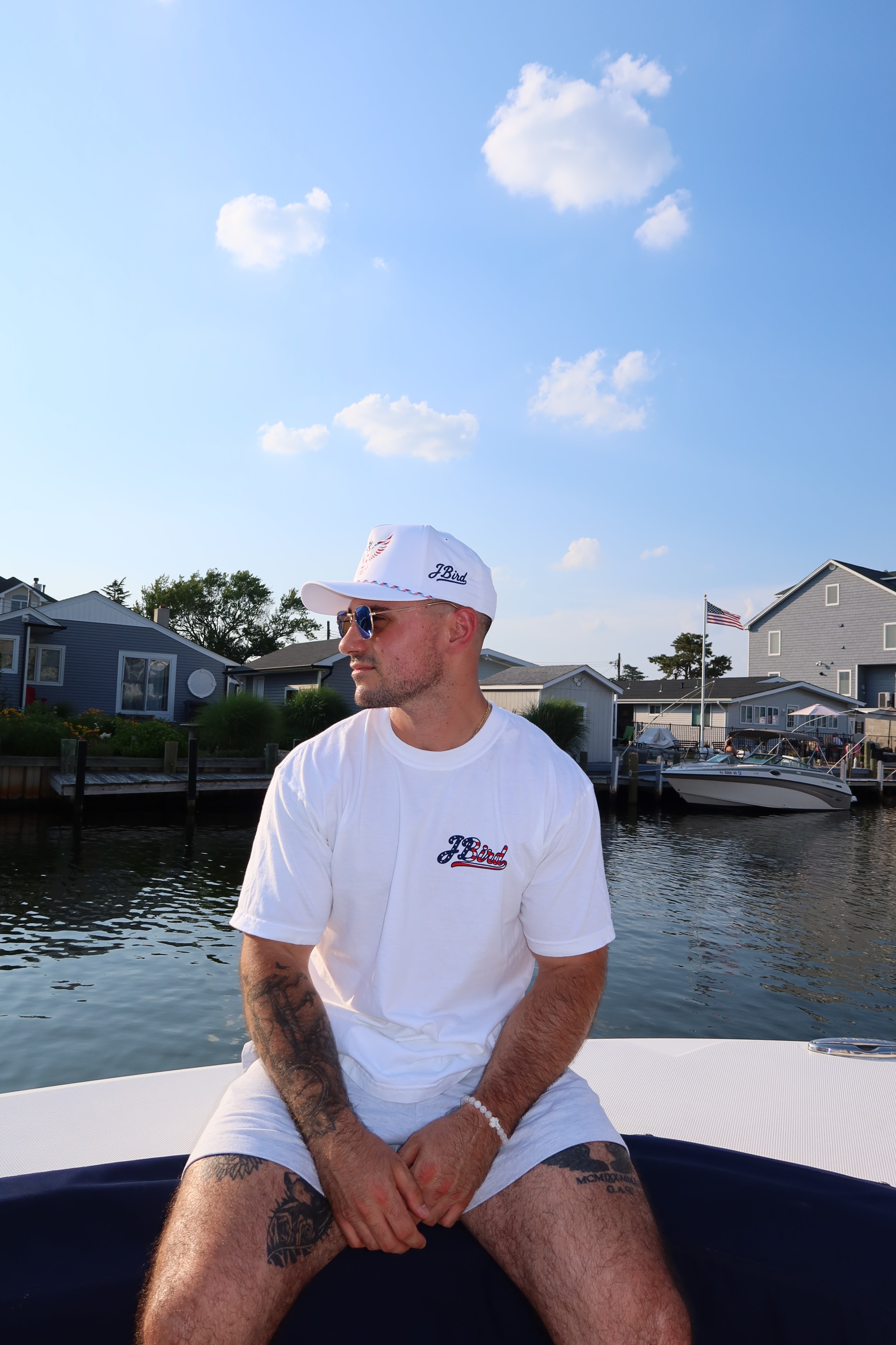 JBird 4th of July Hat - White